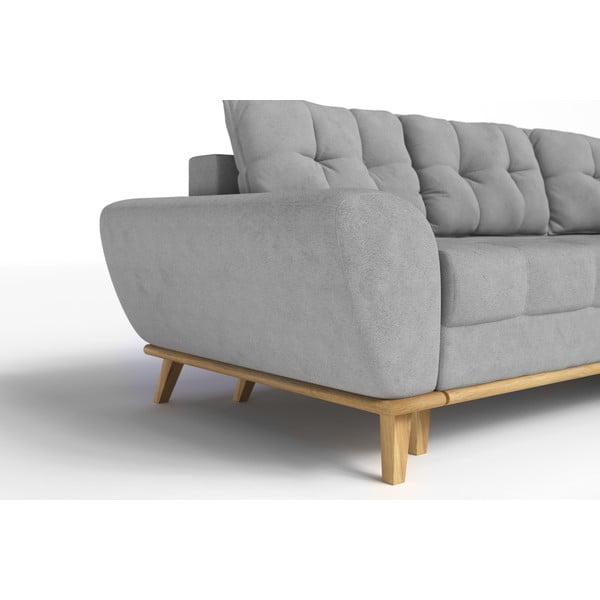 Светлосив разтегателен ъглов диван (десен ъгъл) Balitco – Ropez-image-4