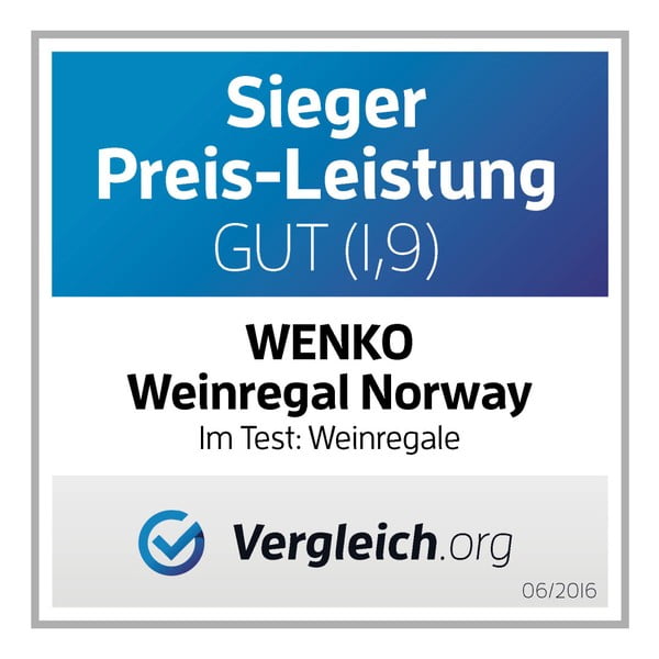 Стойка за вино от орехово дърво за 12 бутилки вино Norway - Wenko-image-1