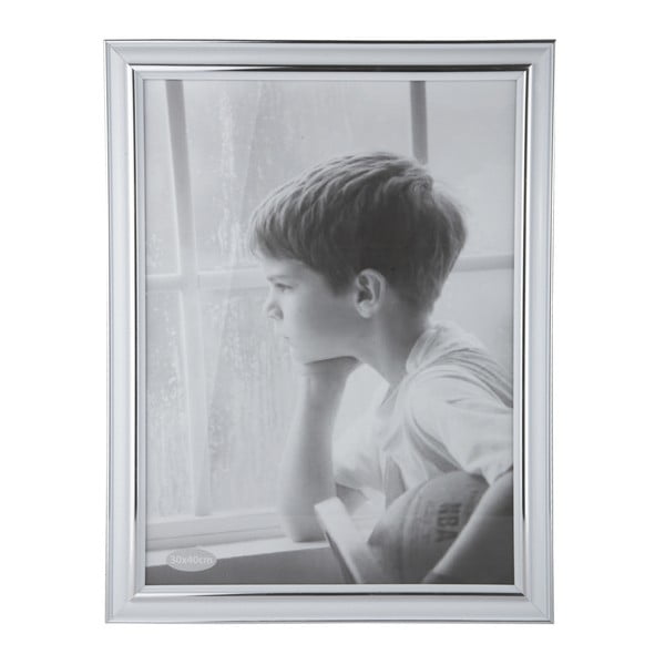 Рамка за снимки Обикновена сребърна, 40 x 30 cm - KJ Collection