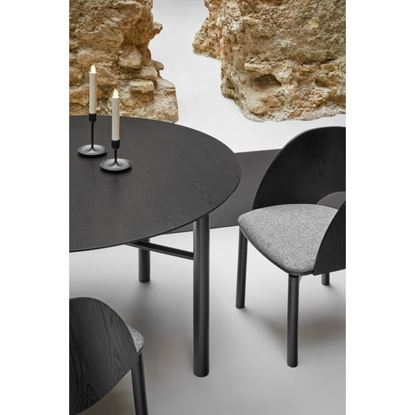 Черна кръгла маса за хранене , ø 120 cm Junco - Teulat-image-2