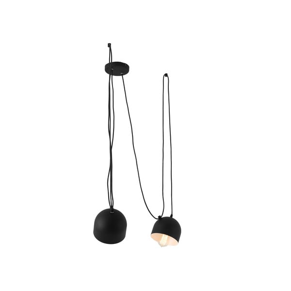 Черна висяща лампа за 2 крушки Popo - CustomForm