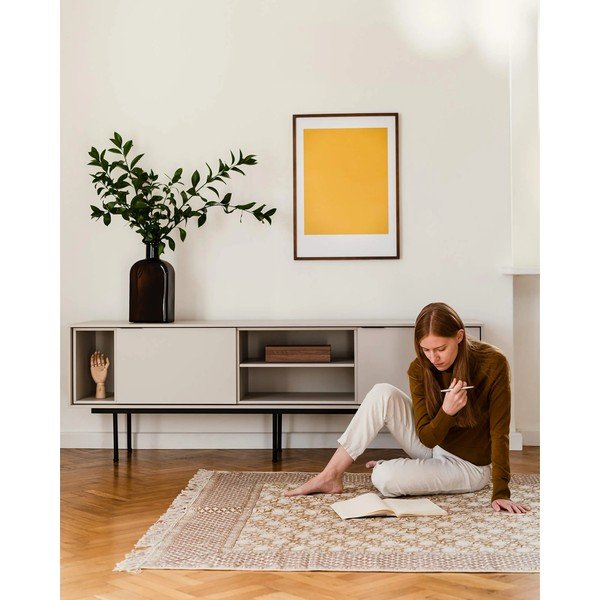 Сиво-бежова маса за телевизор 189x61x42 cm Mod – noo.ma-image-2