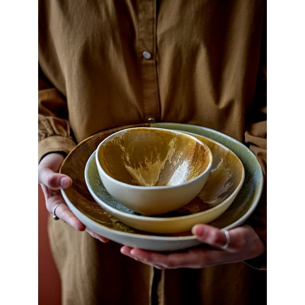 Кремави глинени купички в комплект от 4 бр. 625 ml Lacey – Bloomingville-image-4