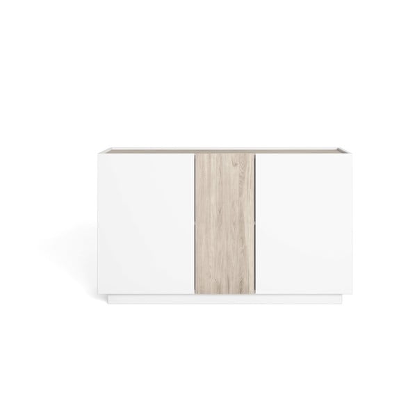 Шкаф от бял/натурален дъб 130x78 cm Udine - Marckeric