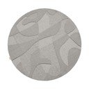 Сив вълнен кръгъл килим ø 120 cm Morphic Botanica – Agnella