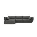 Сив ъглов диван (ляв ъгъл) Vanda - Mazzini Sofas