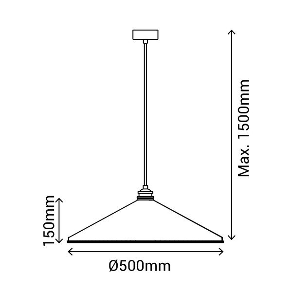 Червена висяща лампа, височина 150 cm Elena - SULION-image-4