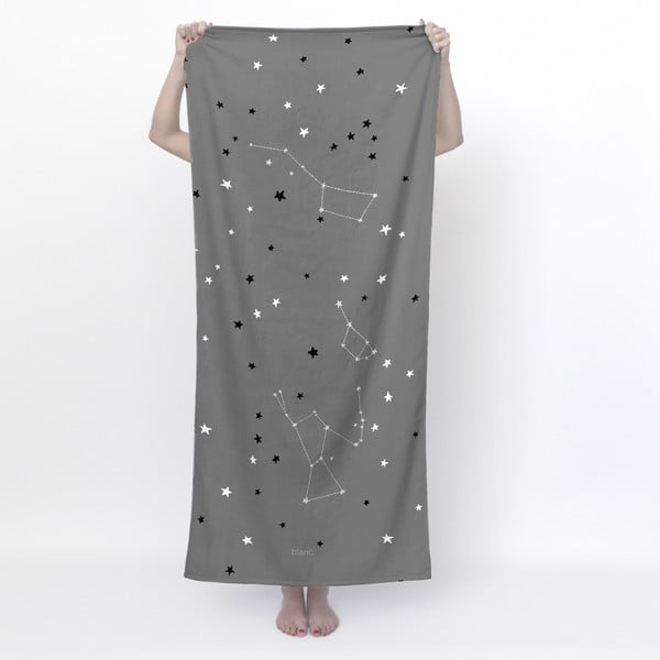 Тъмно сива кърпа за баня 70x150 cm Constellation - Blanc