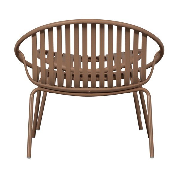 Розово пластмасово градинско кресло с табуретка за крака Bruce – WOOOD-image-3