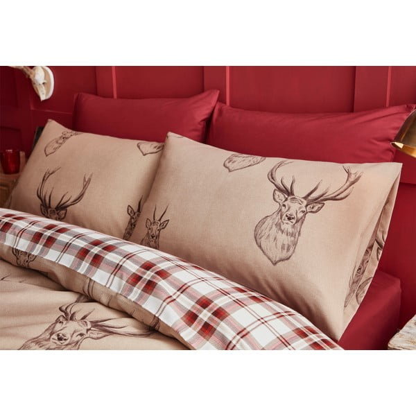 Бежово спално бельо , 200 x 200 cm Stag - Catherine Lansfield-image-1