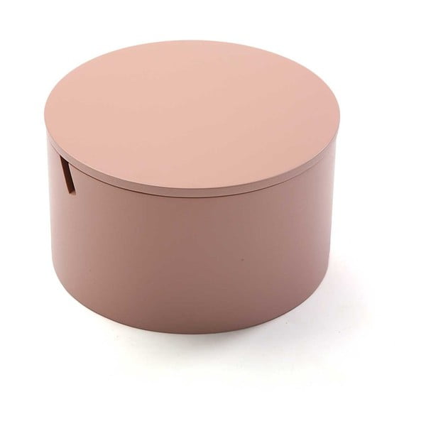 Розова дървена кутия за бижута Pinky, ø 14 cm - Versa