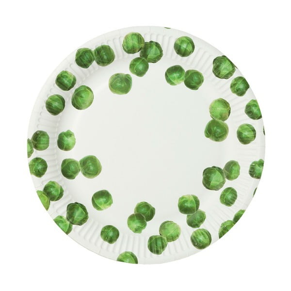 Комплект от 8 хартиени чинии Говорещи маси Sprout Botanical Sprout - Talking tables