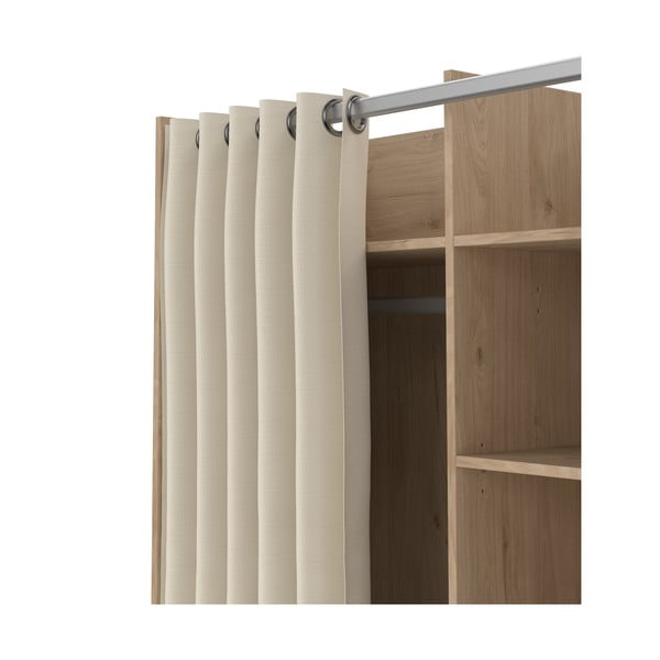 Гардероб в дъбов декор в бяло и бежово 100x160 cm Kit - Tvilum-image-4