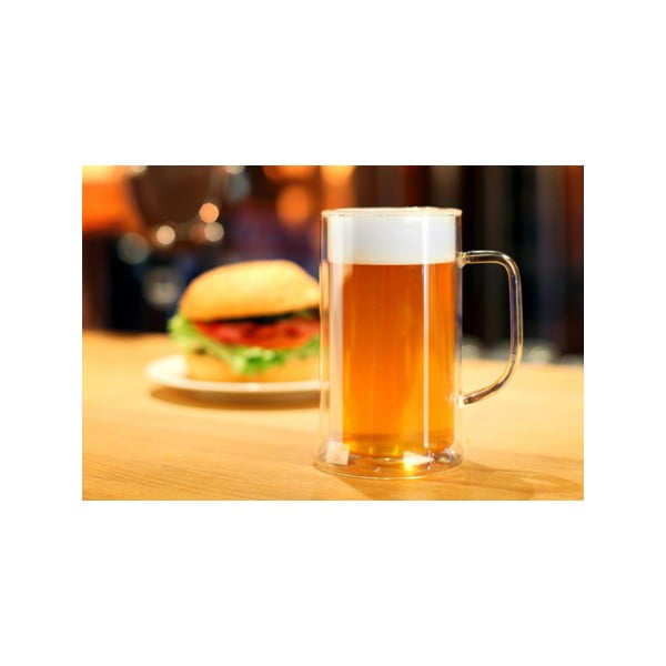 Стъклена чаша за бира 500 ml Amo – Vialli Design-image-1