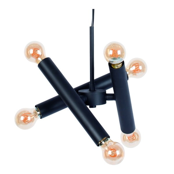 Затъмняващо се висящо осветително тяло в цвят черен гланц Hawk – Zuiver-image-4