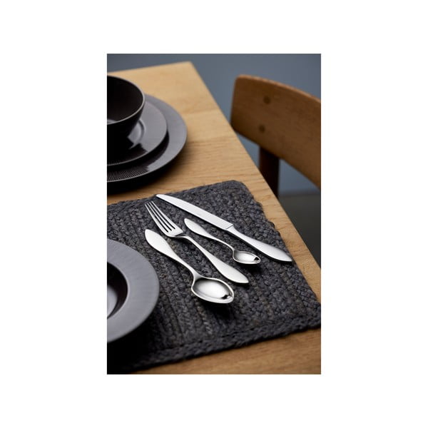 Прибори за хранене от неръждаема стомана в сребрист цвят 16 бр. Indra – Gense-image-1