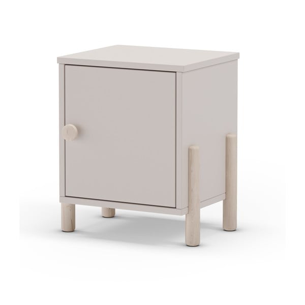 Кремаво детско нощно шкафче от масивен бор Enola – Marckeric-image-2