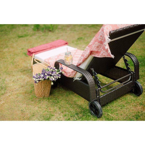 Градински шезлонг от изкуствен ратан Слънце - Timpana-image-1