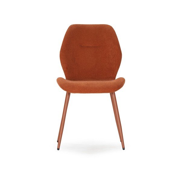 Теракотени тапицирани трапезни столове в комплект 4 бр. Ansu – Marckeric-image-2