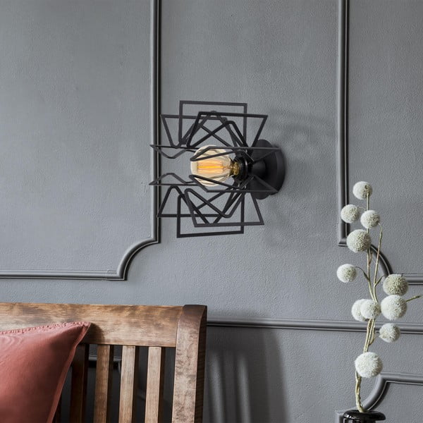 Черна стенна лампа Nemrut – Opviq lights-image-1