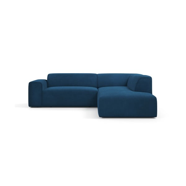 Ъглов диван от велур в тюркоазен цвят , 260 см, десен ъгъл Karen - Marie Claire Home