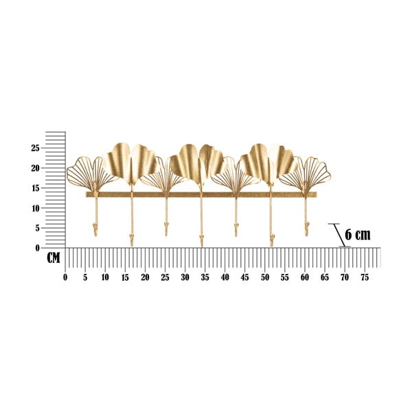 Закачалка за стена в златисто Leaves Leaf - Mauro Ferretti-image-2