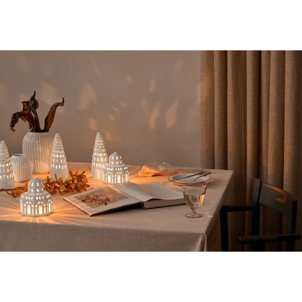 Бял керамичен коледен свещник Lighthouse, ø 9 cm Urbania Lighthouse High Tower - Kähler Design-image-1