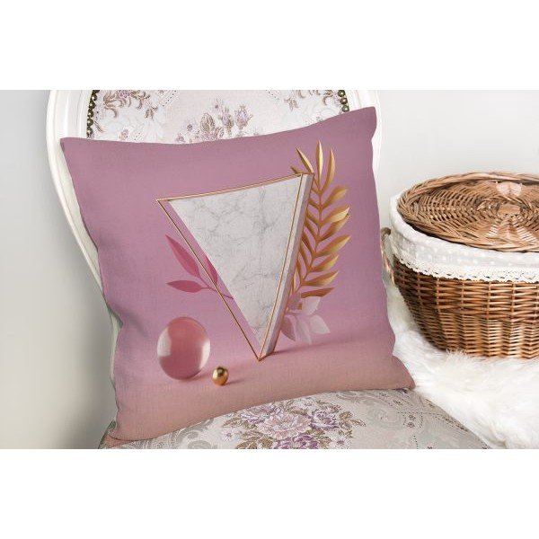 Калъфка за възглавница Мраморен триъгълник, 45 x 45 cm - Minimalist Cushion Covers-image-2