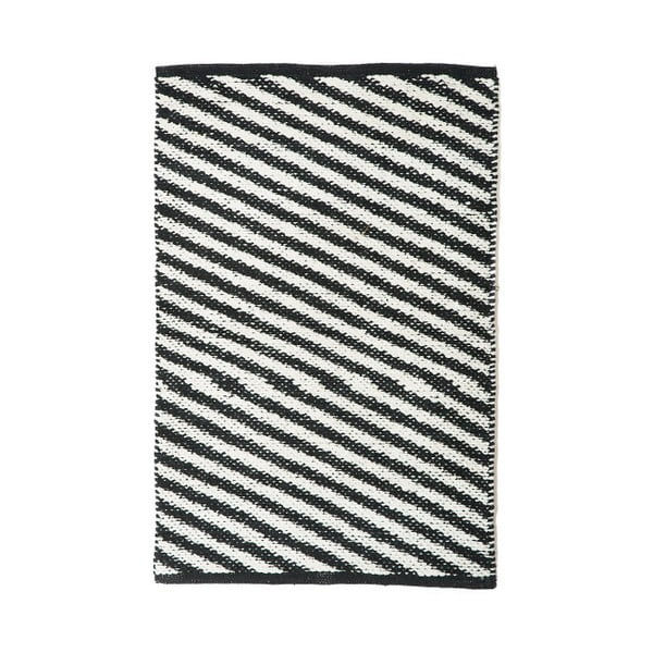 Černobílý koberec TJ Serra Diagonal, 60 x 90 cm