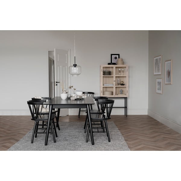 Черна маса за хранене , 180 x 90 cm Lotta - Rowico-image-3