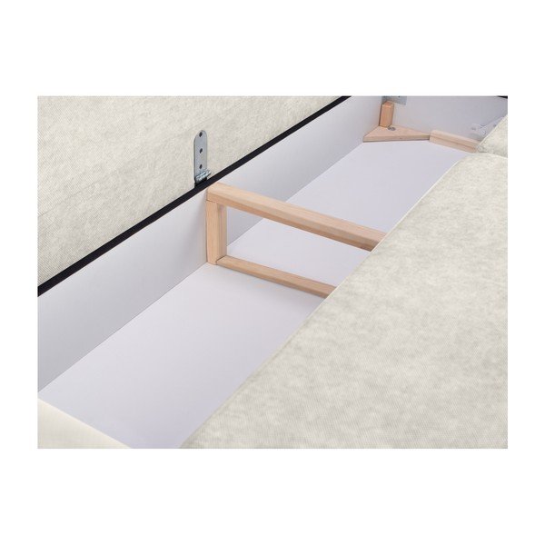 Триместен разтегателен диван с място за съхранение в сребрист цвят Amsterdam - Cosmopolitan Design-image-4