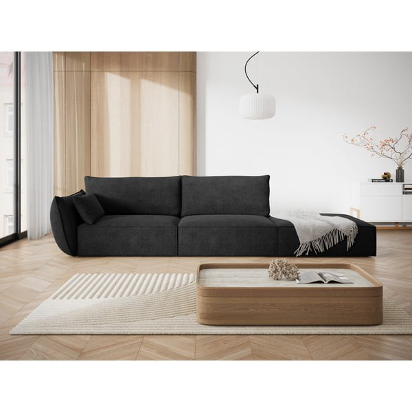 Тъмносив шезлонг (ляв ъгъл) Vanda – Mazzini Sofas-image-1