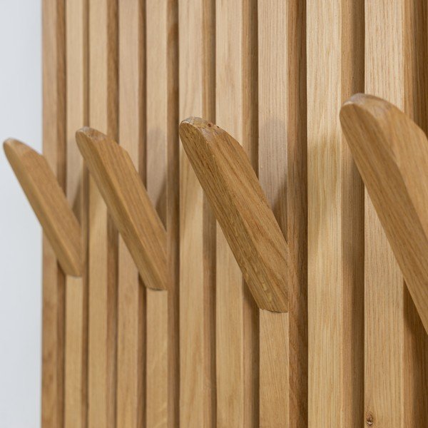 Панел за окачване от масивен дъб в естествен цвят 46x100x8 cm Parco – Spinder Design-image-2