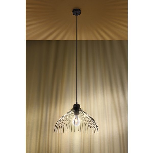 Черно висящо осветително тяло Umea - Sollux-image-3