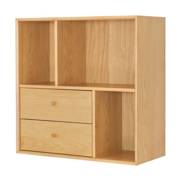 Модулна система от рафтове в дъбов декор в естествен цвят 70x70 cm Z - Tenzo-image-4