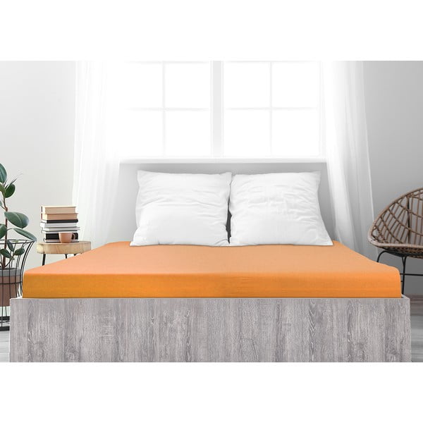 Чаршаф с ластик в цвят сьомга 120x200 cm – B.E.S.-image-2