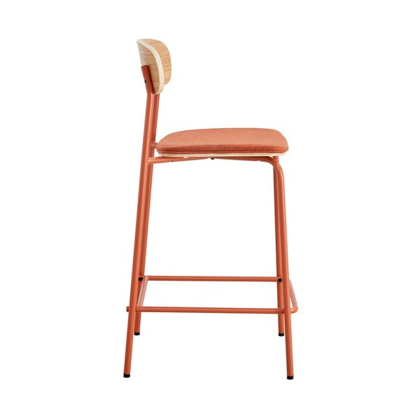 Бар столове в комплект от 2 броя в червен и естествен цвят (височина на седалката 66 см) Adriana - Marckeric-image-4