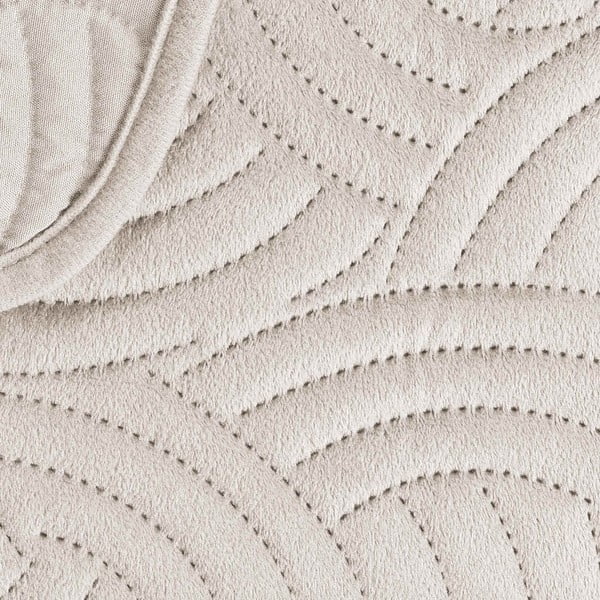 Кремаво комплект шалте и калъфка за възглавница 240x260 cm Solange – douceur d'intérieur-image-4