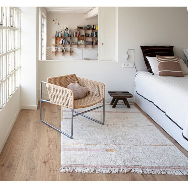 Розов и кремав ръчно изработен памучен килим подходящ за пране 140x200 cm Lanes Vintage Nude – Lorena Canals-image-1