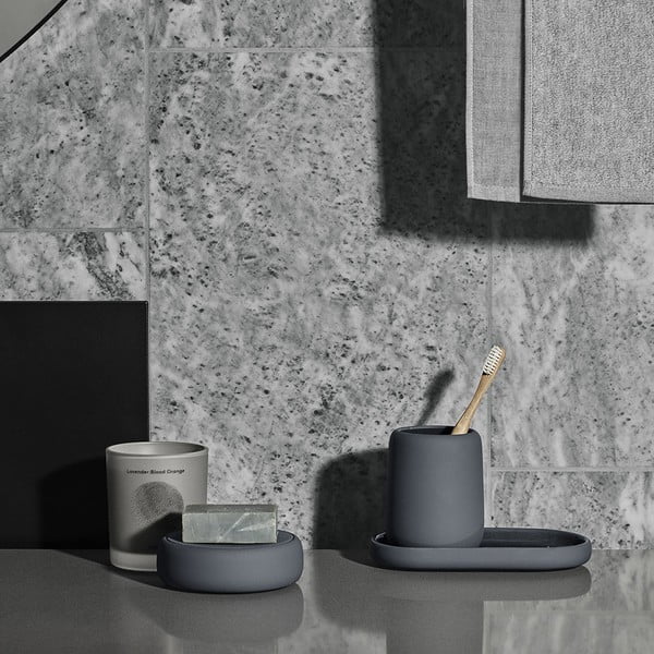 Сиво-черна чаша за четка за зъби Sono - Blomus-image-1