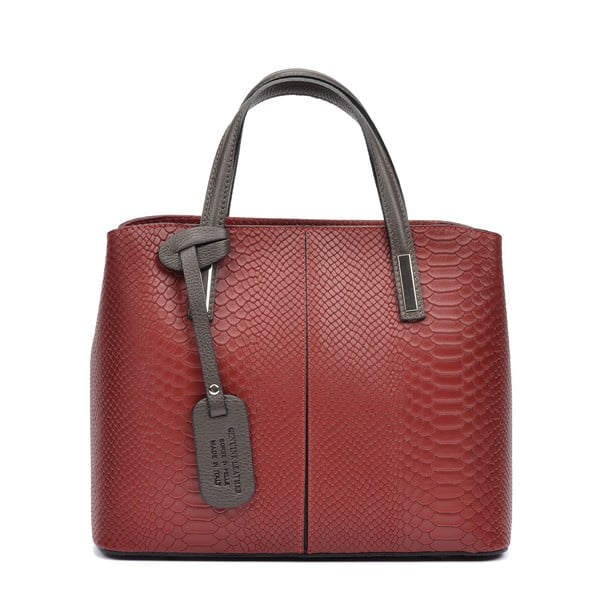 Тъмночервена кожена чанта Mattia - Roberta M