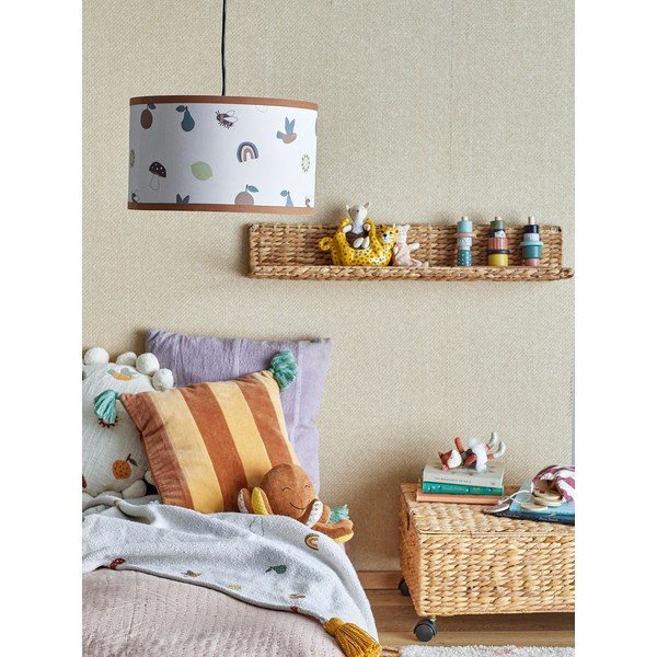 Бял/кафяв детски абажур с текстилен абажур ø 34 cm Agnes – Bloomingville Mini-image-1