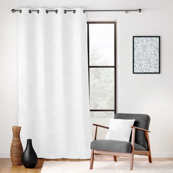 Бяло перде от шенил 140x260 cm Leo – douceur d'intérieur-image-3