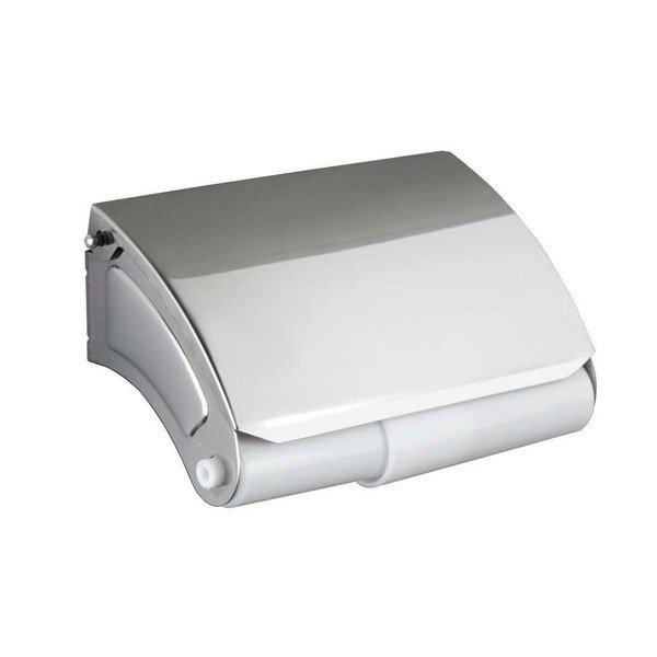 Стенна поставка с капак за тоалетна хартия Basic - Wenko-image-2