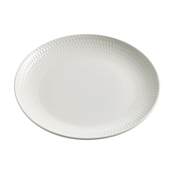 Бяла порцеланова десертна чиния Diamonds, ø 15 cm - Maxwell & Williams