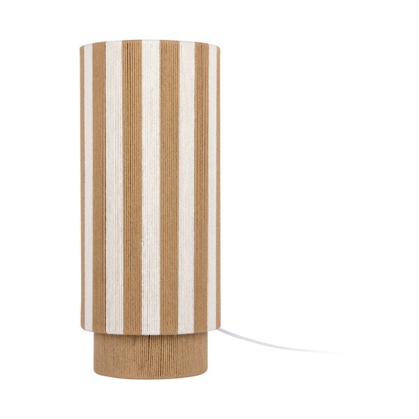 Бяла/в естествен цвят въжена настолна лампа (височина 58 cm) Vienna Stripes – Leitmotiv