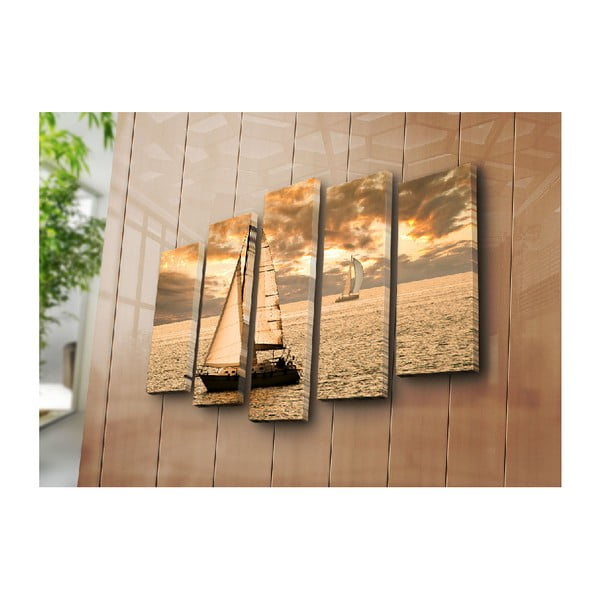 Картина от няколко части Лодка, 105 x 70 cm - Bonanza-image-2