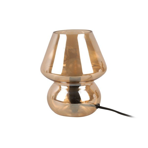 Светлокафява стъклена настолна лампа Стъкло, височина 18 cm - Leitmotiv-image-1