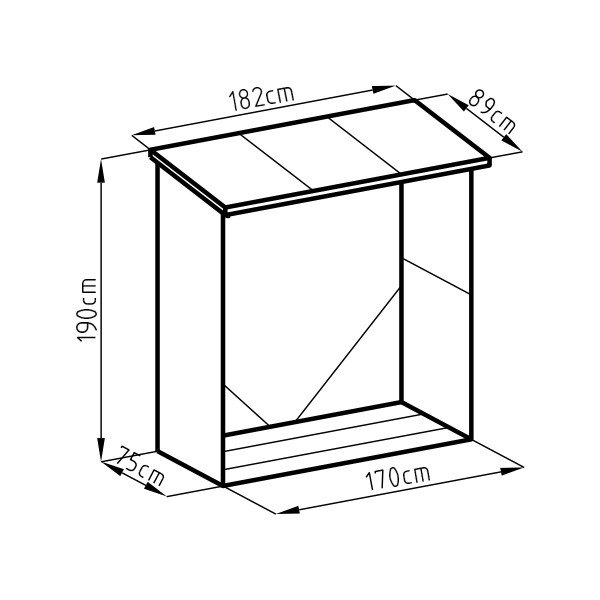 Навес за дърва Wa-a – Rojaplast-image-1