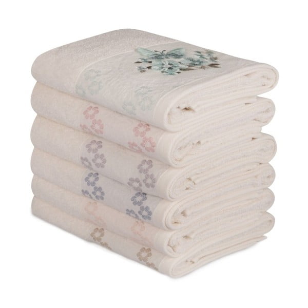 Комплект от 6 памучни кърпи Daireli Maria, 50 x 90 cm - Foutastic